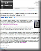 Link to Callahead Head Master Portable Toilet Press Release