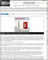 Link To Callahead Tele-Toilette Portable Toilet Press Release
