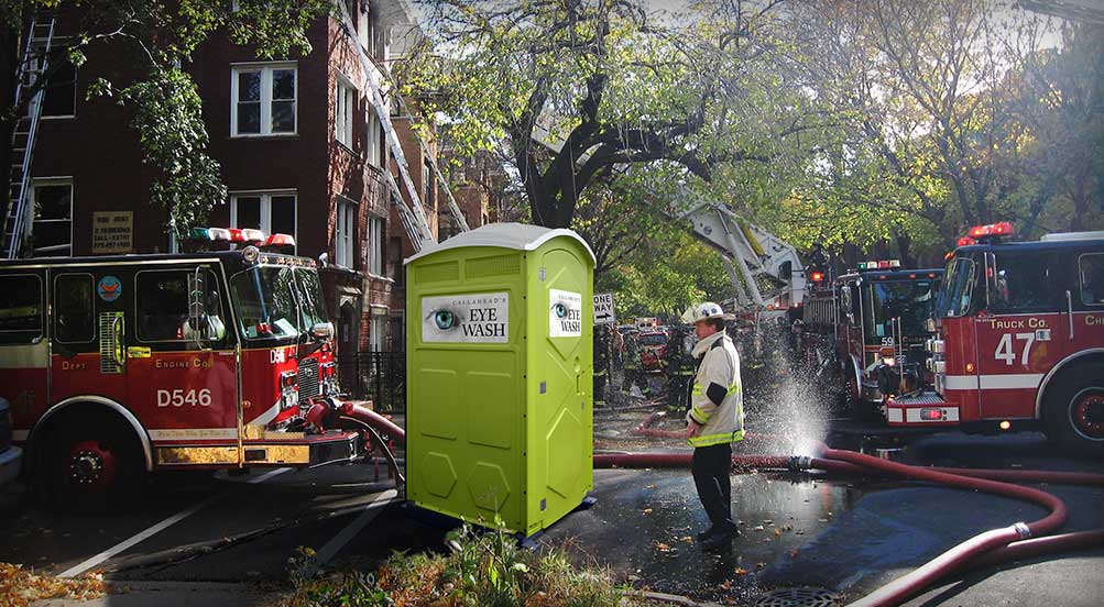 Eye Wash Station | Eye Wash Station at a Fire Training Session