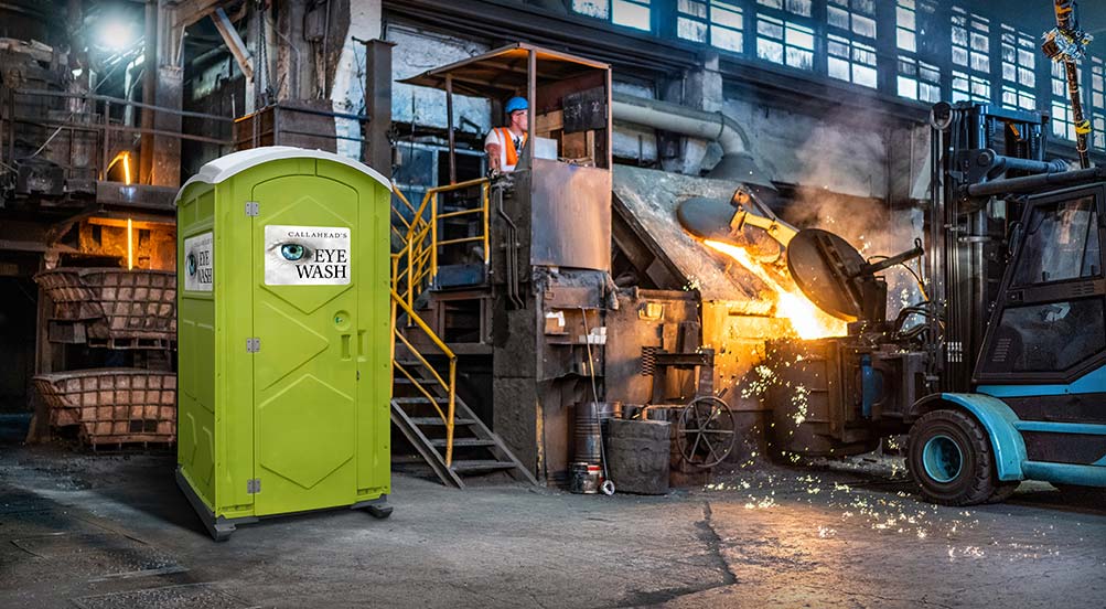 Eye Wash Station | Eye Wash Station at a Steel Foundry