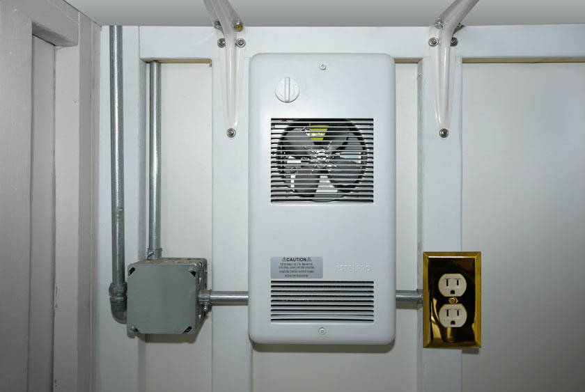 FAN FORCED HEATING FOR COLDER WEATHER WITH DUPLEX OUTLET AVAILABLE