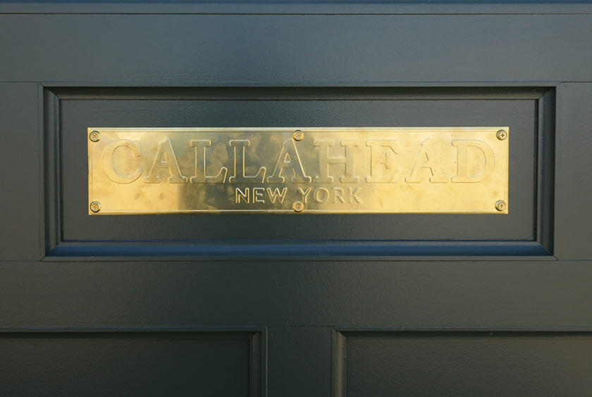 EXTERIOR BRASS CALLAHEAD SIGN