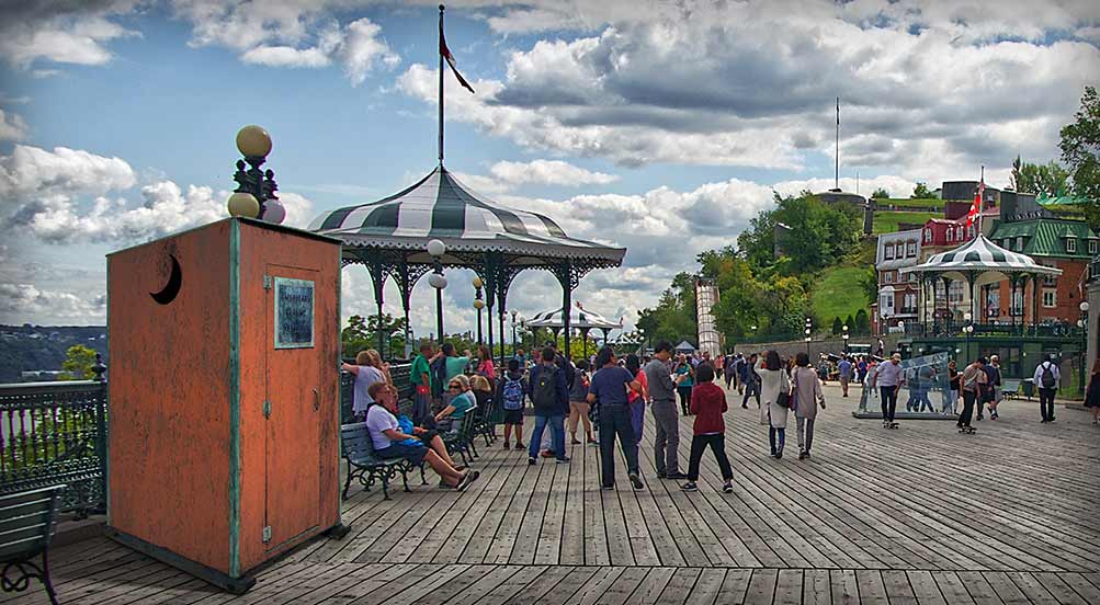 The Classic Portable Toilet On The Boardwalk